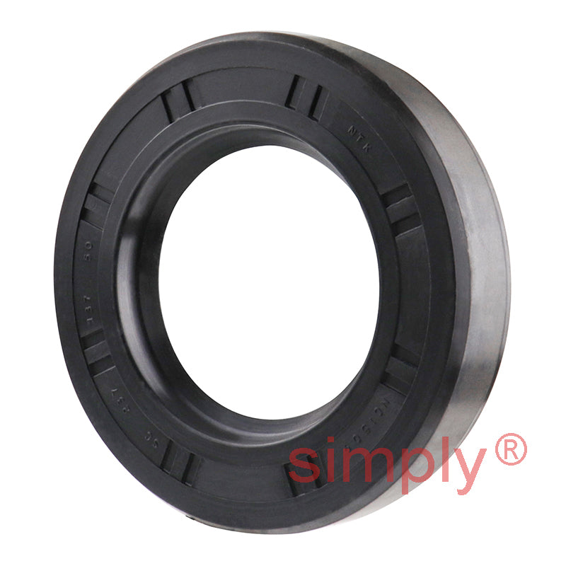 1.37x2.37x0.5 inch Nitrile Rubber Single Lip Rotary Shaft Oil Seal with Garter Spring R21 / SC