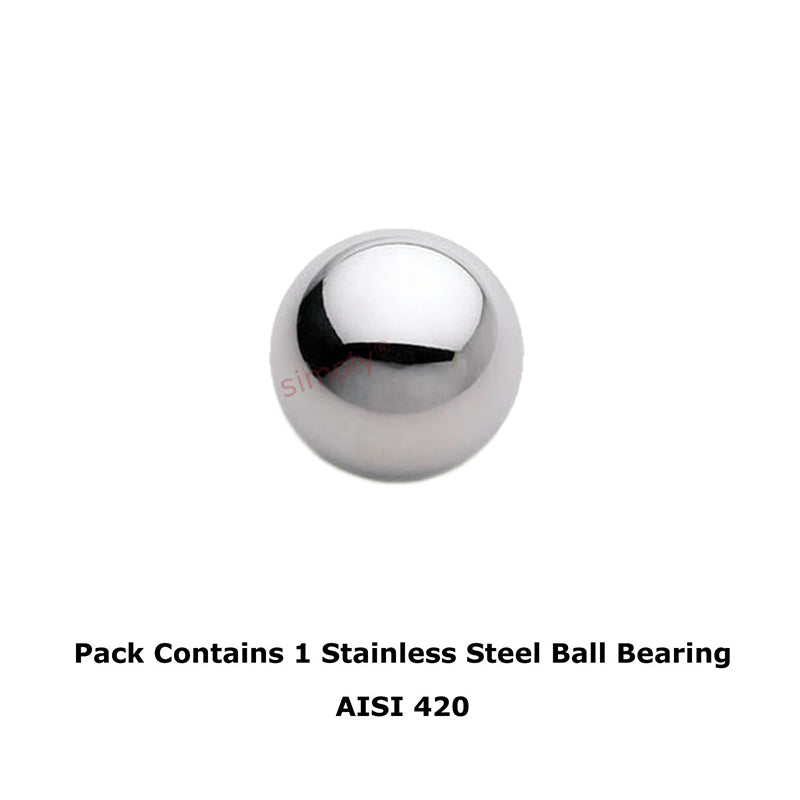 15mm Diameter Grade 100 Hardened AISI 420 Stainless Steel Ball Bearing