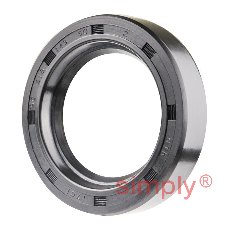 1.43x2.18x0.5 inch Nitrile Rubber Single Lip Rotary Shaft Oil Seal with Garter Spring R21 / SC Style