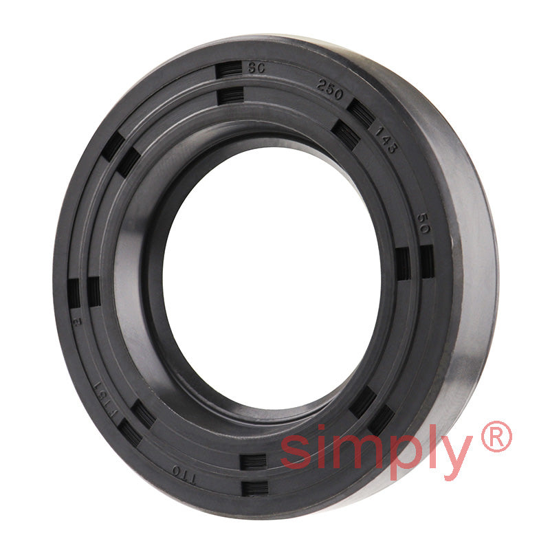 1.43x2.5x0.5 inch Nitrile Rubber Single Lip Rotary Shaft Oil Seal with Garter Spring R21 / SC