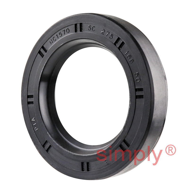 1.68x2.75x0.5 inch Nitrile Rubber Single Lip Rotary Shaft Oil Seal with Garter Spring R21 / SC