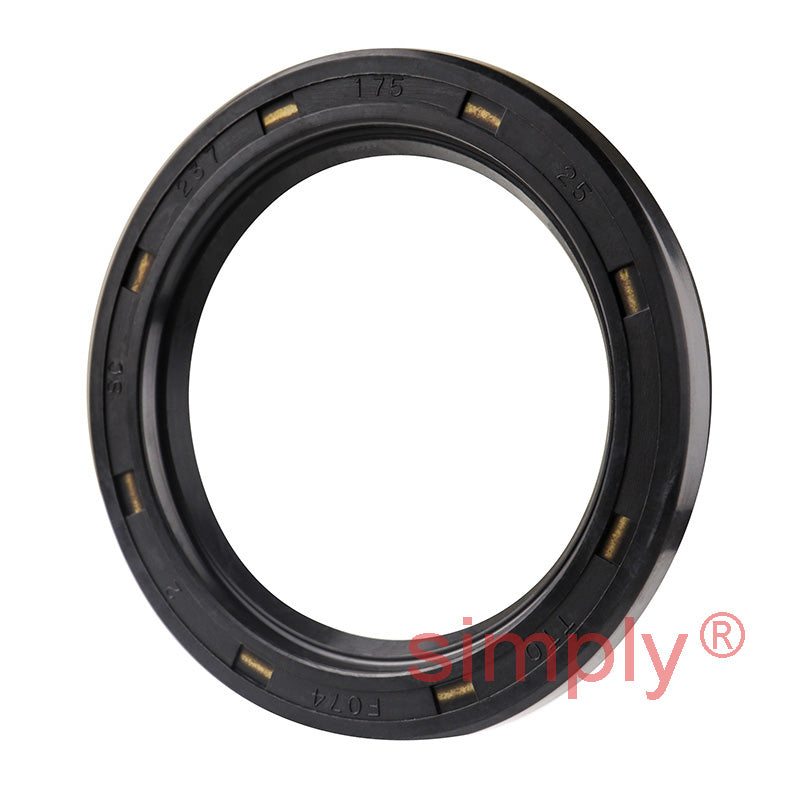 1.75x2.37x0.25 inch Nitrile Rubber Single Lip Rotary Shaft Oil Seal with Garter Spring R21 / SC