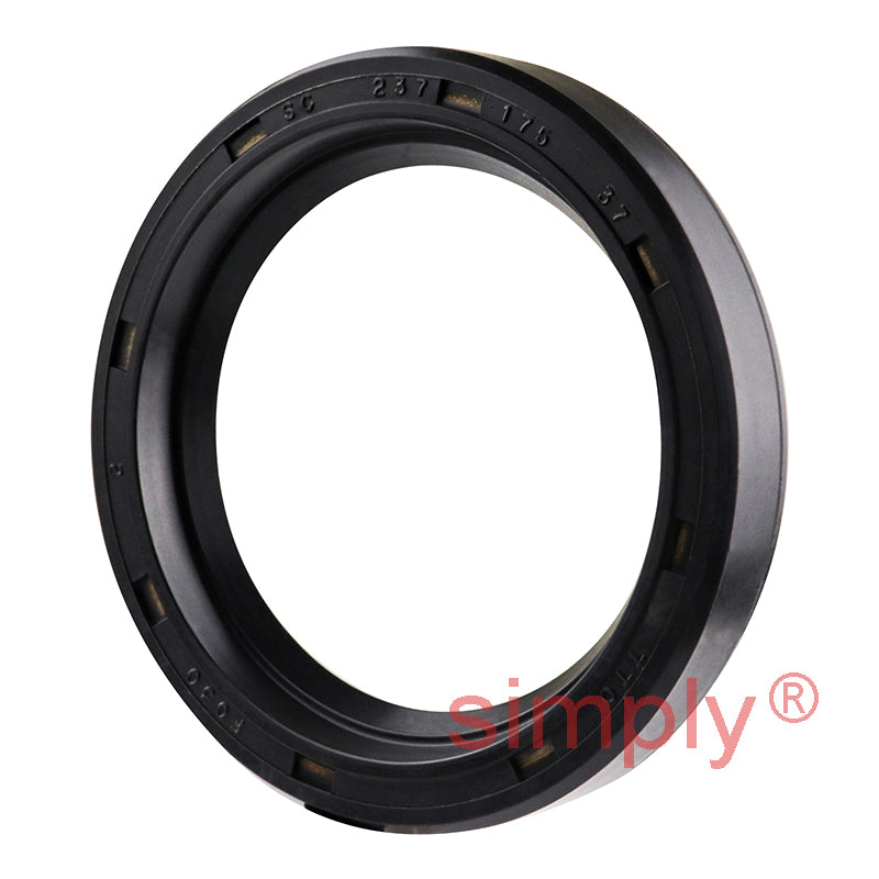 1.75x2.37x0.37 inch Nitrile Rubber Single Lip Rotary Shaft Oil Seal with Garter Spring R21 / SC