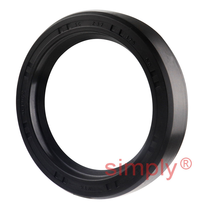 1.75x2.37x0.5 inch Nitrile Rubber Single Lip Rotary Shaft Oil Seal with Garter Spring R21 / SC