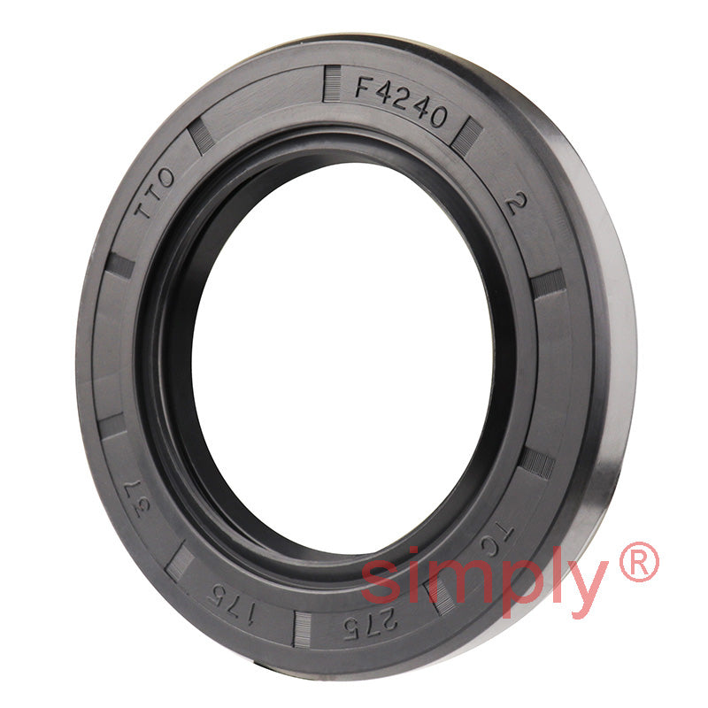 1.75x2.75x0.37 inch Nitrile Rubber Double Lip Rotary Shaft Oil Seal with Garter Spring R23 / TC Style