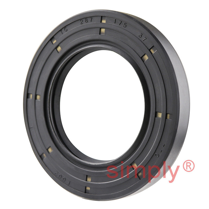 1.75x2.87x0.37 inch Nitrile Rubber Double Lip Rotary Shaft Oil Seal with Garter Spring R23 / TC Style