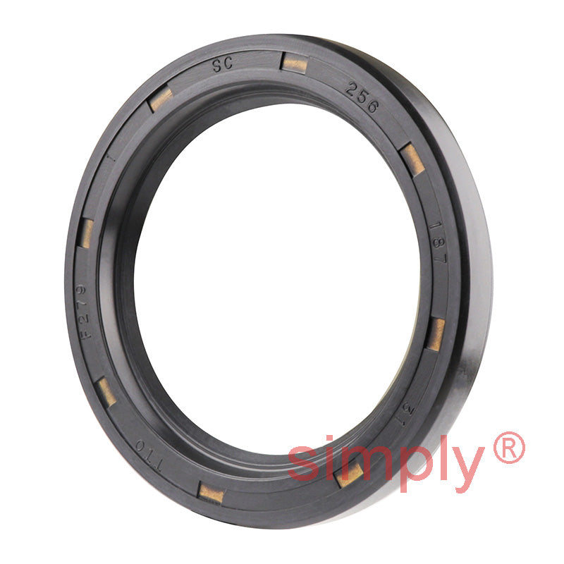 1.87x2.56x0.31 inch Nitrile Rubber Single Lip Rotary Shaft Oil Seal with Garter Spring R21 / SC Style