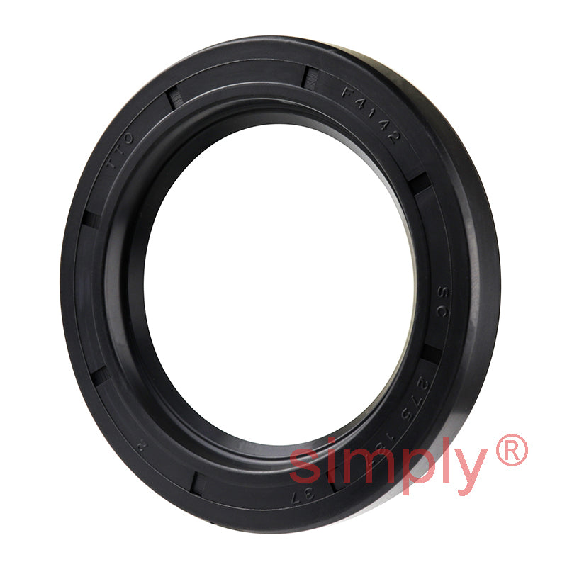 1.87x2.75x0.37 inch Nitrile Rubber Single Lip Rotary Shaft Oil Seal with Garter Spring R21 / SC