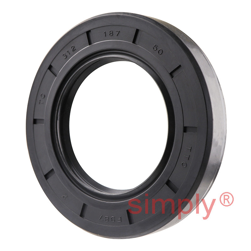 1.87x3.12x0.5 inch Nitrile Rubber Double Lip Rotary Shaft Oil Seal with Garter Spring R23 / TC Style