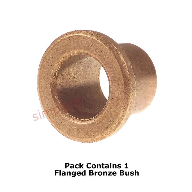 AL1218-12 Oil Filled Bronze Flanged Bush with MOS2 Additive 12x18x12mm