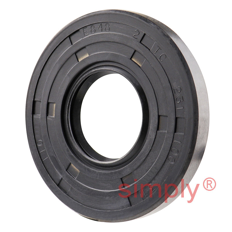 1x2.31x0.31 inch Nitrile Rubber Double Lip Rotary Shaft Oil Seal with Garter Spring R23 / TC Style