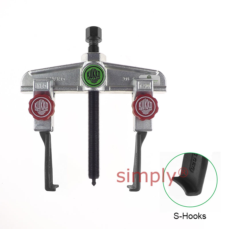KUKKO Series 20-10+S Universal 2-Jaw Puller with Sliding Parallel Narrow Quick Adjusting Jaws 120mm