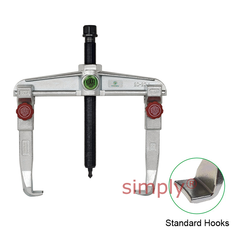 KUKKO Series 20-20+ Universal 2-Jaw Puller with Sliding Parallel Quick Adjusting Jaws 200mm
