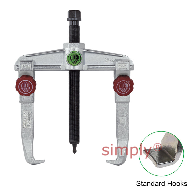 KUKKO Series 20-2+ Universal 2-Jaw Puller with Sliding Parallel Quick Adjusting Jaws 160mm