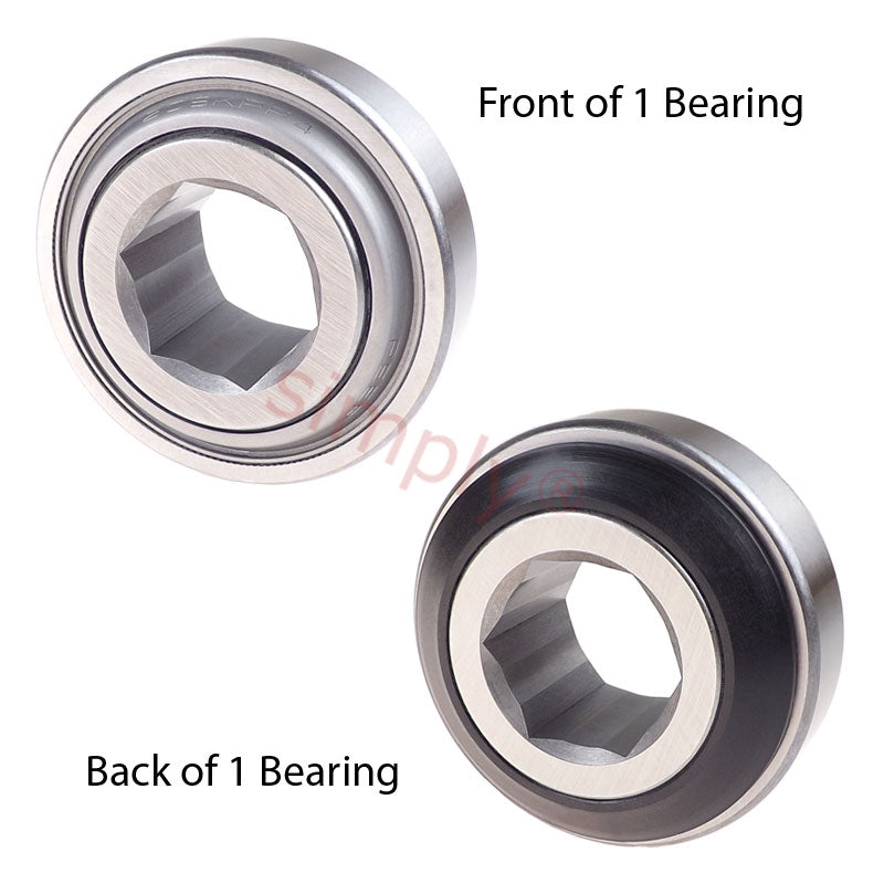 Major Branded 206KPP4 Seeder Hex Bore Nylon Slinger Included Bearing 1.001x2.4409x1.06 inch