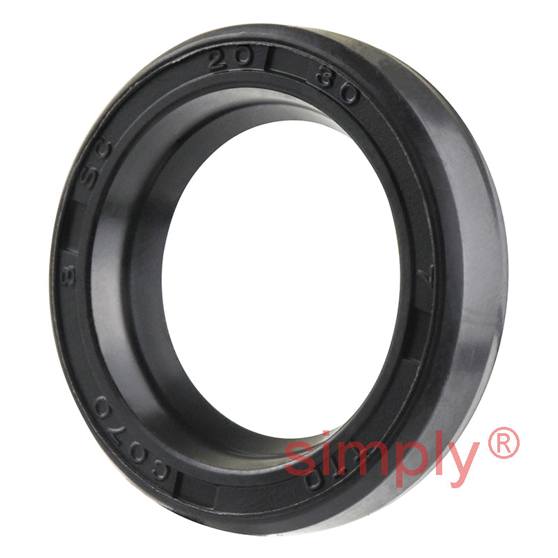 20x30x7mm Nitrile Rubber Single Lip Rotary Shaft Oil Seal with Garter Spring SC / R21