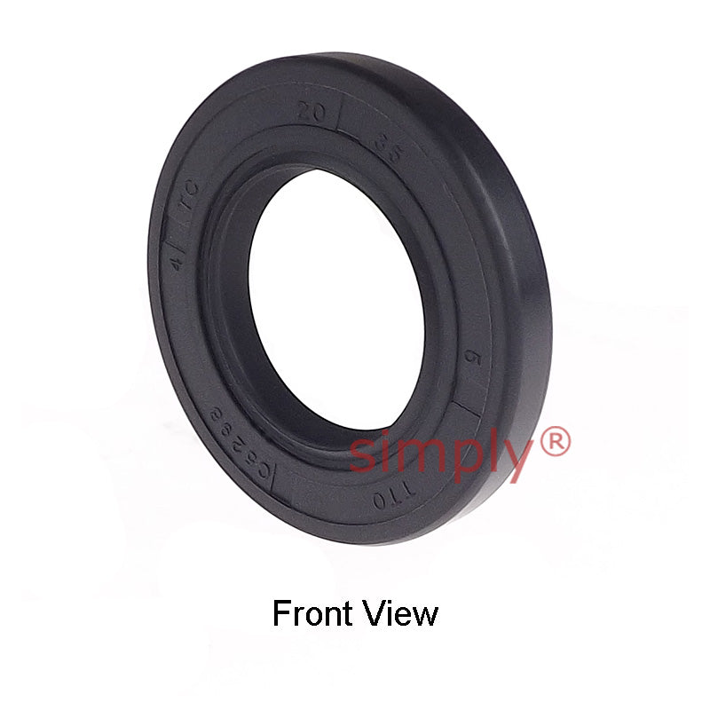 20x35x5mm Nitrile Rubber Double Lip Rotary Shaft Oil Seal with Garter Spring TC / R23