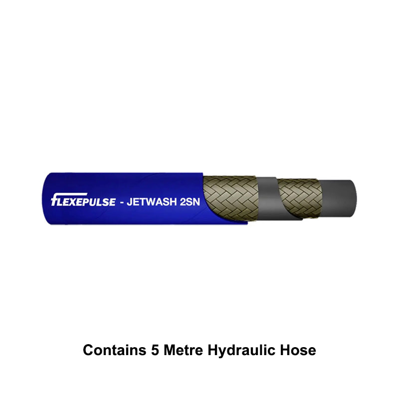 FLEXEPULSE 3/8 inch 2SN Black Hydraulic Jetwash Hose - Allow 2-3 Days