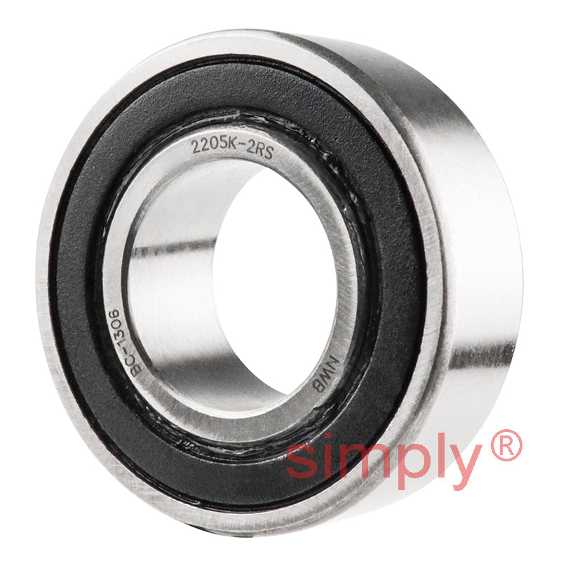 2205K2RS Budget Rubber Sealed Self Aligning Ball Bearings with Taper Bore 25x52x18mm