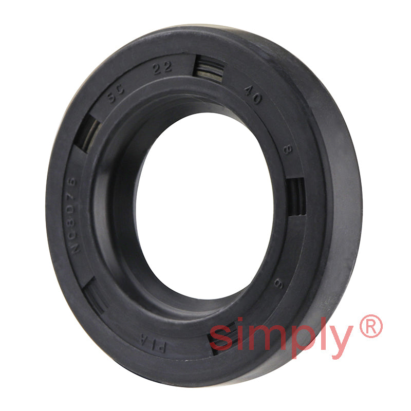 22x40x8mm Nitrile Rubber Single Lip Rotary Shaft Oil Seal with Garter Spring SC / R21