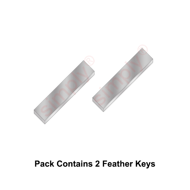 Imperial Carbon Steel DIN6885 Feather Key with 2 Square Ends 1/2x3/8x3 inch