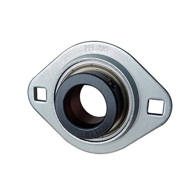 SAPFL208-25 Oval 2 Bolt Pressed Steel Bearing Housing with 1-9/16 inch Collar Insert