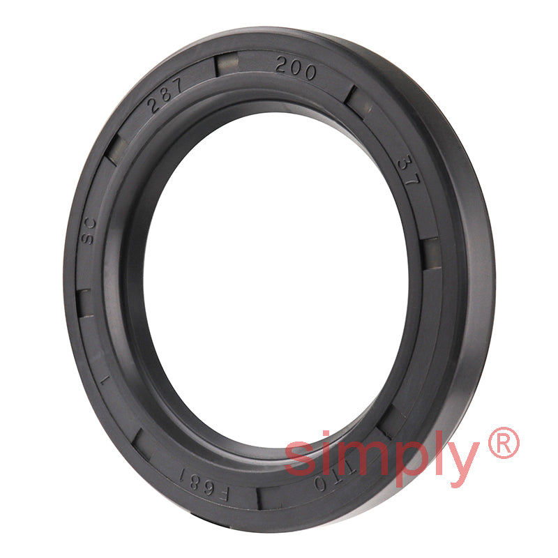 2x2.87x0.37 inch Nitrile Rubber Single Lip Rotary Shaft Oil Seal with Garter Spring R21 / SC