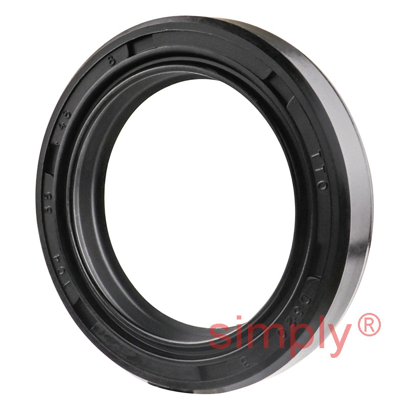 35x48x8TC4 Metric Fork and Damper Nitrile Rubber Oil Seal with Extra Internal Sealing Profile and Raised Outer Sealing Band on Outside Diameter