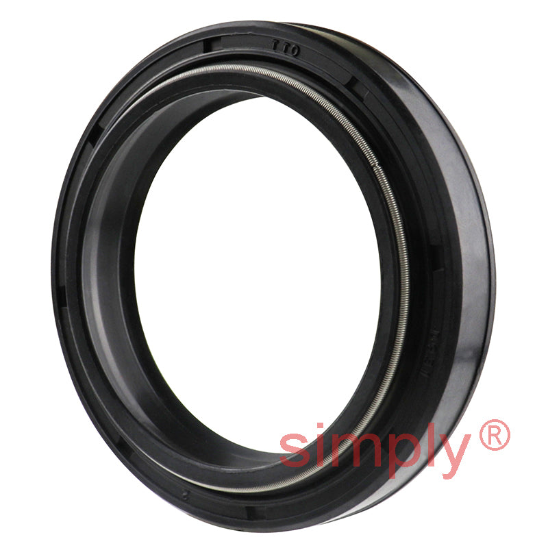 37x49x8DC4/10.SS Metric Fork and Damper Nitrile Rubber Oil Seal with 2 Opposite Facing Individually Sprung Sealing Lips and Raised Outer Sealing Band on Outside Diameter