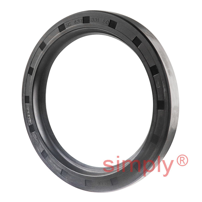 3.31x4.37x0.5 inch Nitrile Rubber Single Lip Rotary Shaft Oil Seal with Garter Spring R21 / SC