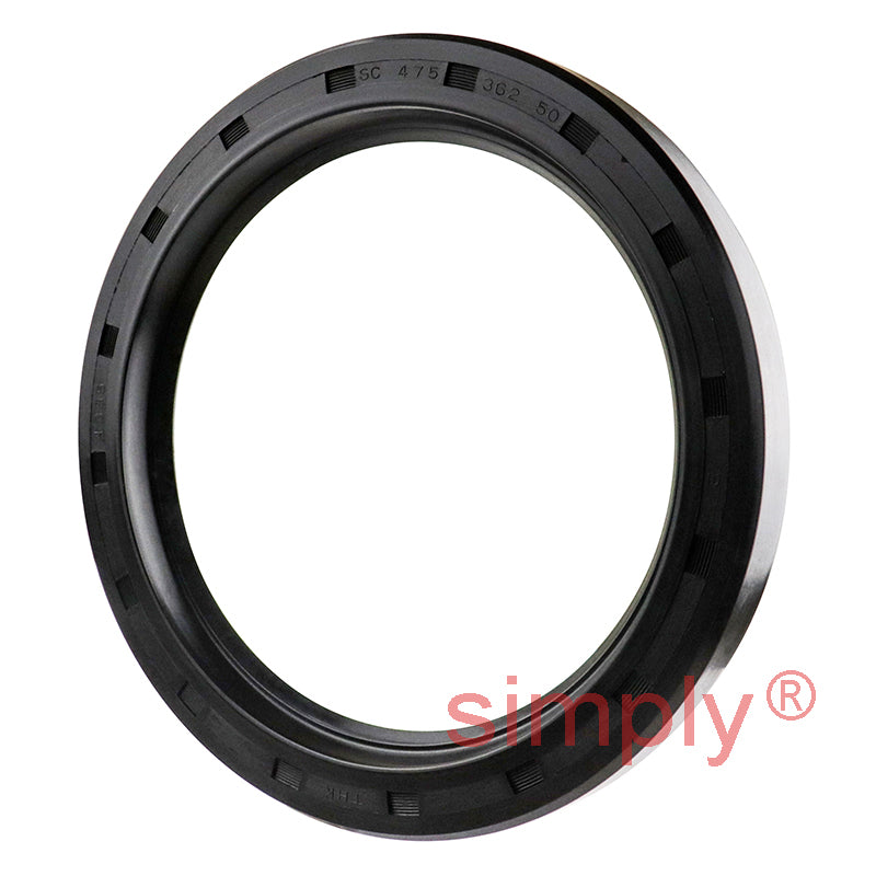 3.62x4.75x0.5 inch Nitrile Rubber Single Lip Rotary Shaft Oil Seal with Garter Spring R21 / SC