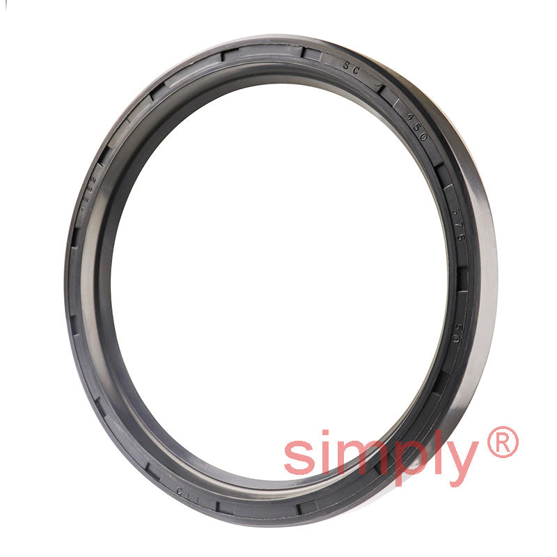 3.75x4.5x0.5 inch Nitrile Rubber Single Lip Rotary Shaft Oil Seal with Garter Spring R21 / SC