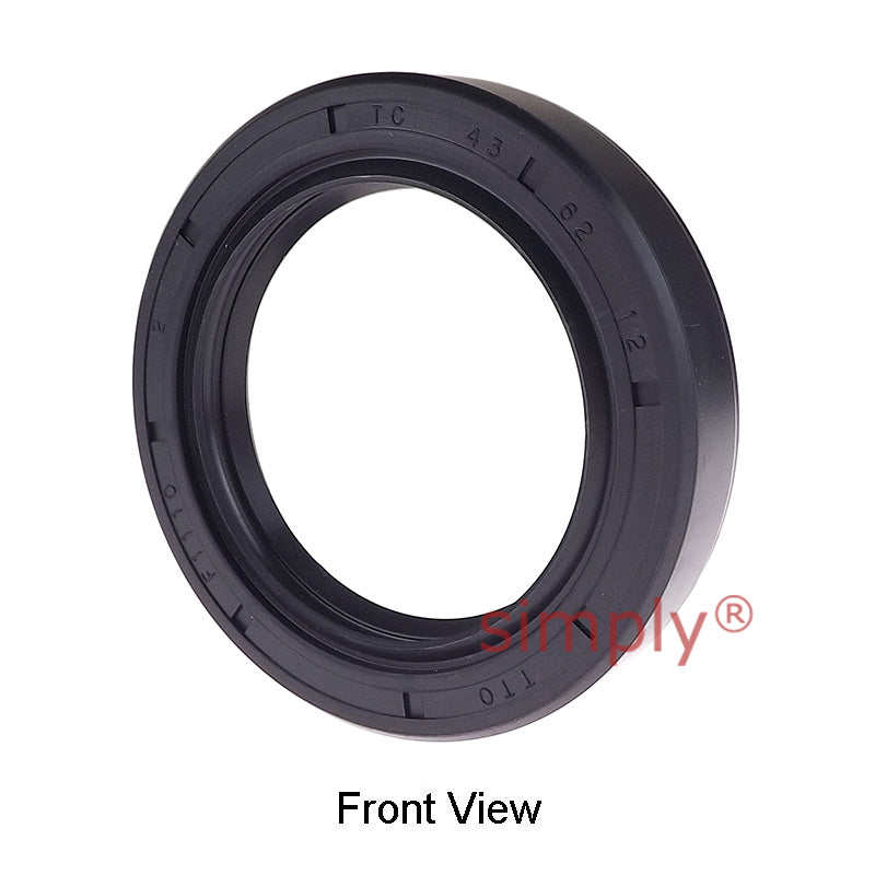 43x62x12mm Nitrile Rubber Double Lip Rotary Shaft Oil Seal with Garter Spring TC / R23