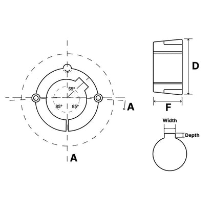 4545-2-5/8 Tapered Locking Bush with 2-5/8 inch Bore