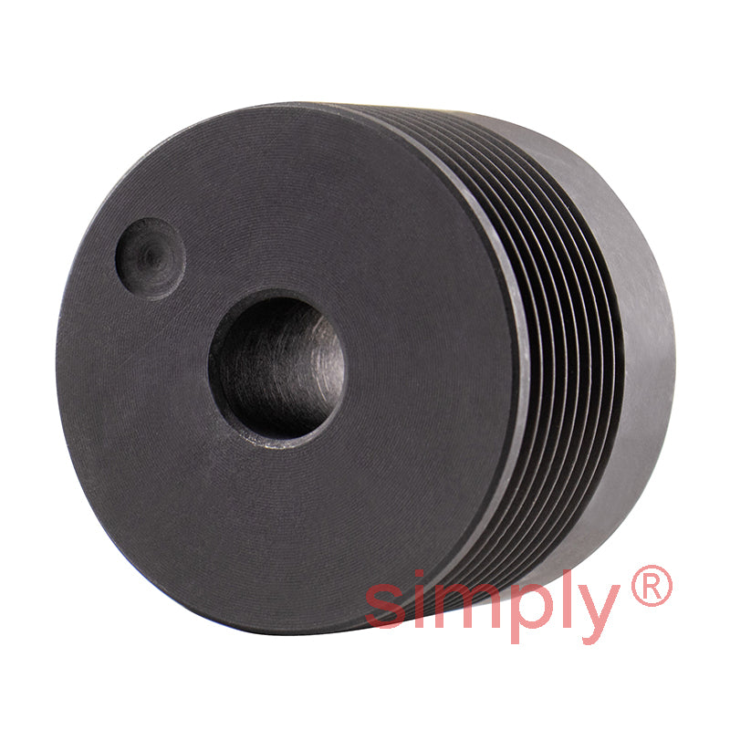 45J08 Pilot Bore Polyvee Belt Pulley 45mm Pitch Diameter 8 Grooves