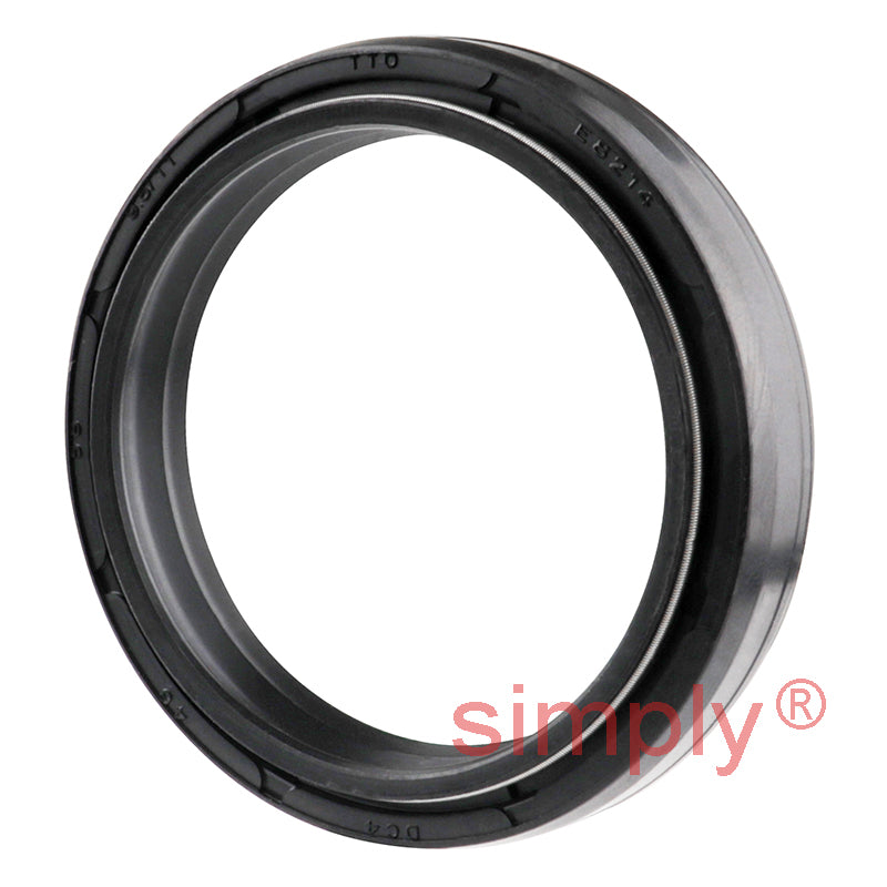 46X58X9.5/11DC4 Metric Fork and Damper Nitrile Rubber Oil Seal with 2 Opposite Facing Individually Sprung Sealing Lips and Raised Outer Sealing Band on Outside Diameter