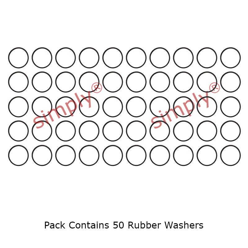3.2mm Section 50mm Bore Nitrile 70 Rubber Washers Pack of 50