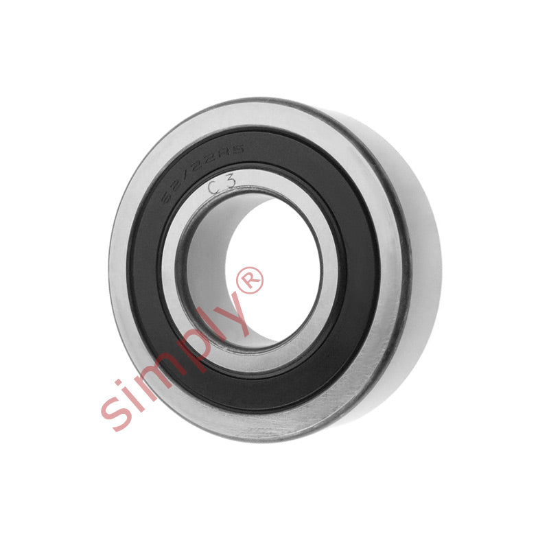 Major Branded 62/222RSRC3 Rubber Sealed Deep Groove Ball Bearing 22x50x14mm