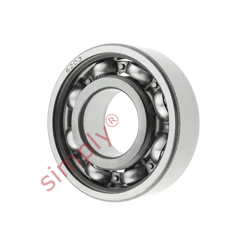 6203C3 Budget Open Type Deep Groove Ball Bearing 17x40x12mm
