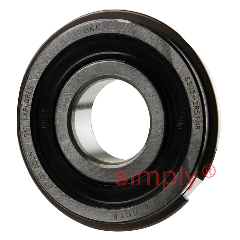 Major Branded 63052RSNRMB Rubber Sealed Snap Ring Deep Groove Ball Bearing 25x62x17mm 