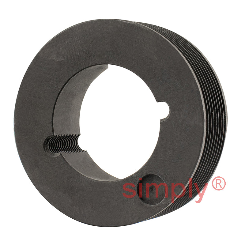63J08 Tapered Bore Polyvee Belt Pulley 63mm Pitch Diameter 8 Grooves