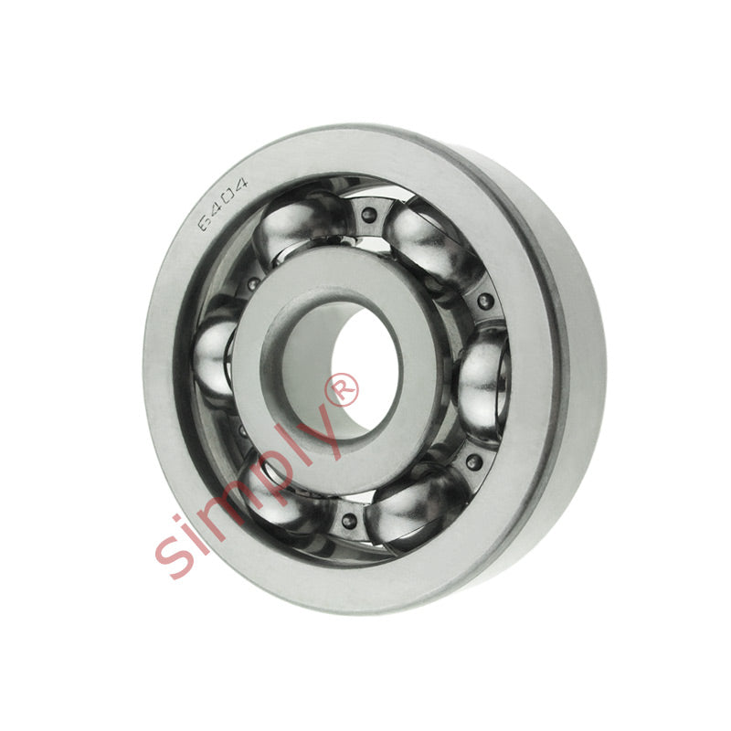 6404 Budget Open Type Deep Groove Ball Bearing 20x72x19mm