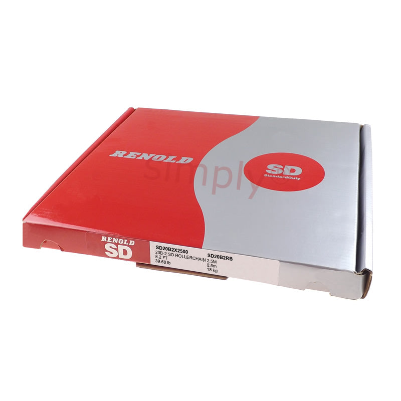 Renold Standard Duty 20B-2 BS Duplex Roller Chain 1-1/4 inch Pitch - 50 Metre Length Allow 2-3 Days