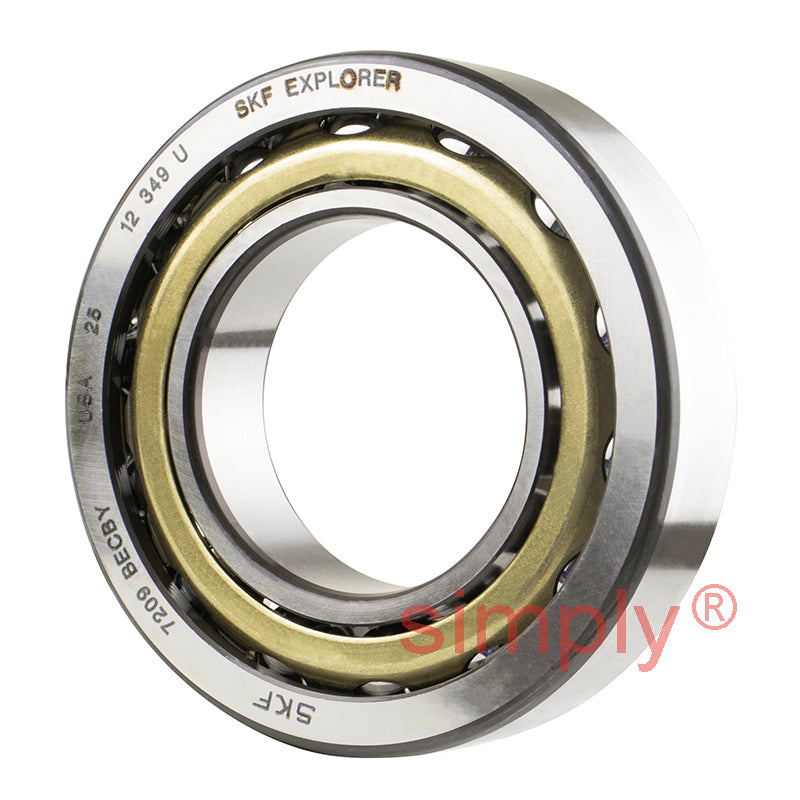 SKF 7209BECBY Single Row Angular Contact Ball Bearing 45x85x19mm