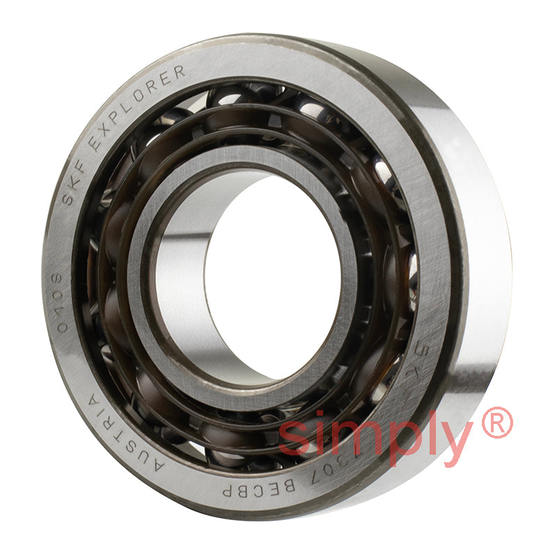 SKF 7307BECBP Single Row Angular Contact Ball Bearing 35x80x21mm