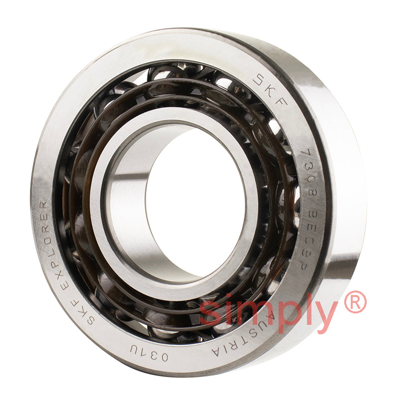 SKF 7308BECBP Single Row Angular Contact Ball Bearing 40x90x23mm