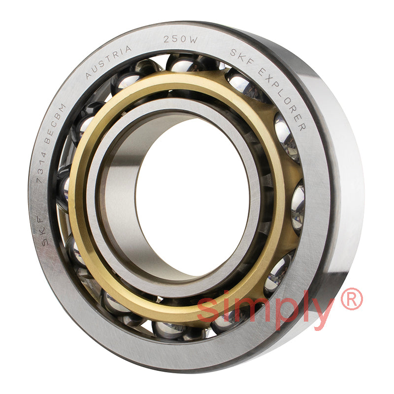 SKF 7314BECBM Single Row Angular Contact Ball Bearing 70x150x35mm