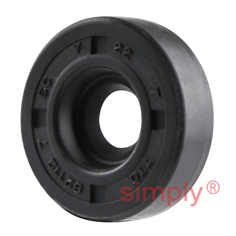 7x22x7mm Nitrile Rubber Single Lip Rotary Shaft Oil Seal with Garter Spring SC / R21