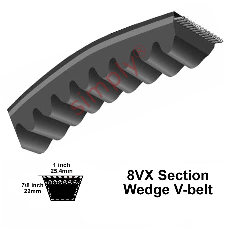 8VX1000 Pix Narrow Profile Cogged V-Belt
