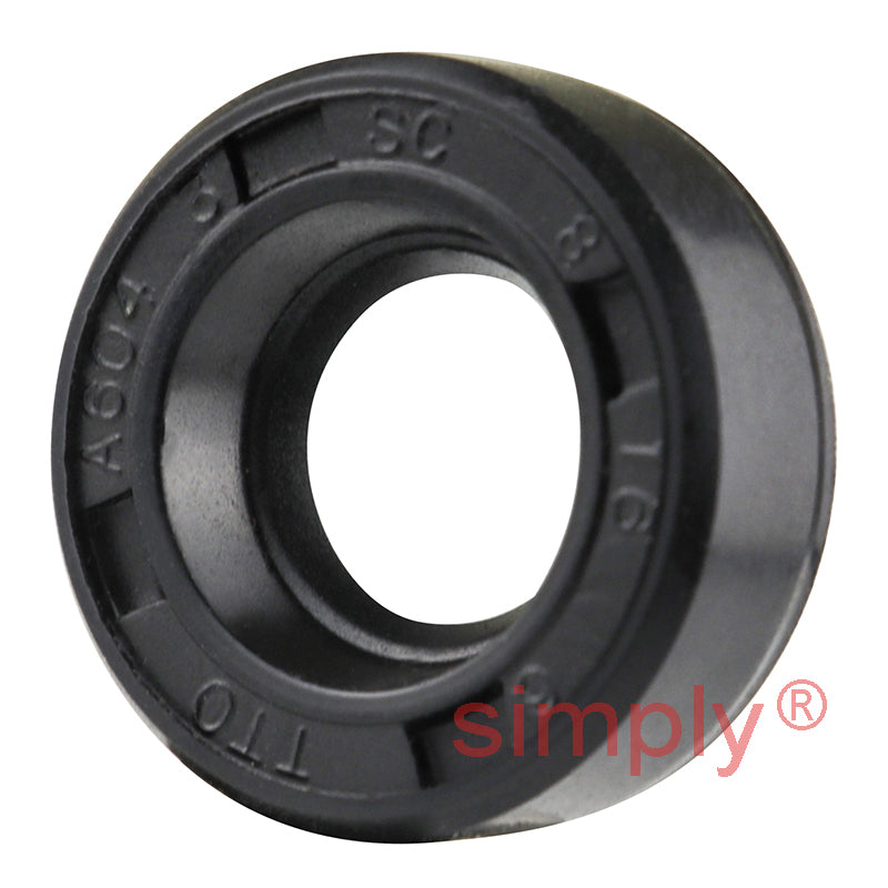 8x16x6mm Nitrile Rubber Single Lip Rotary Shaft Oil Seal with Garter Spring SC / R21